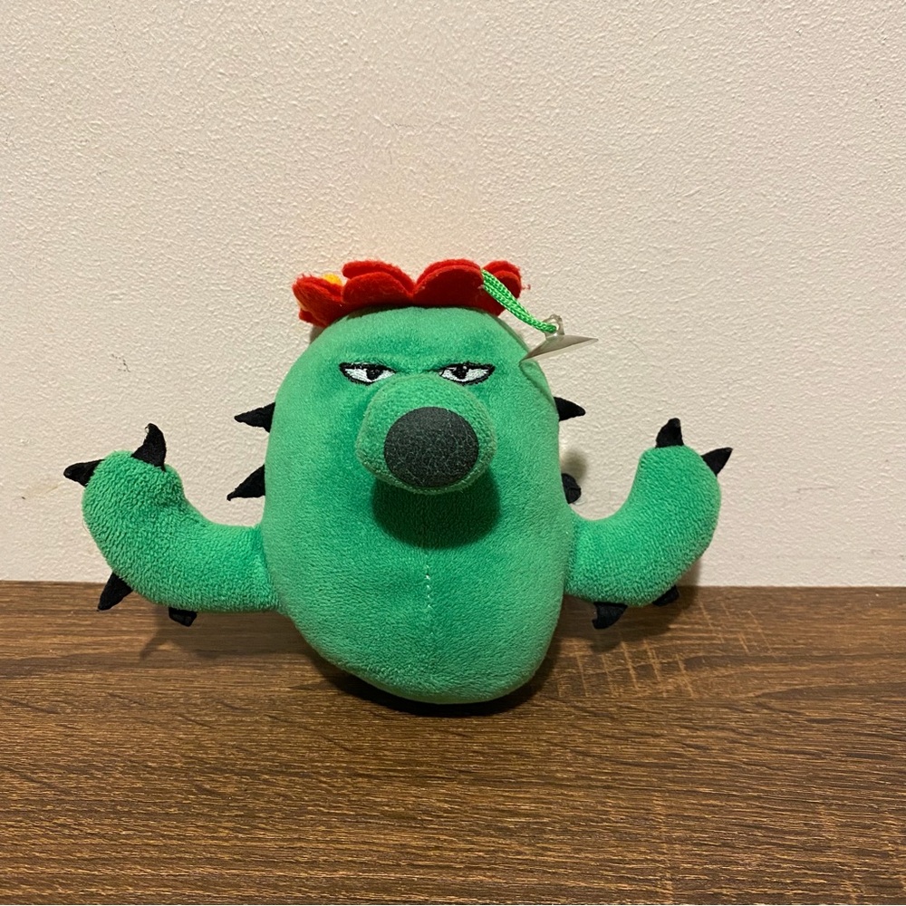 Plants vs Zombies Angry Cactus Figure Plush Suction Cup Stuffed Toy Soft 6”
